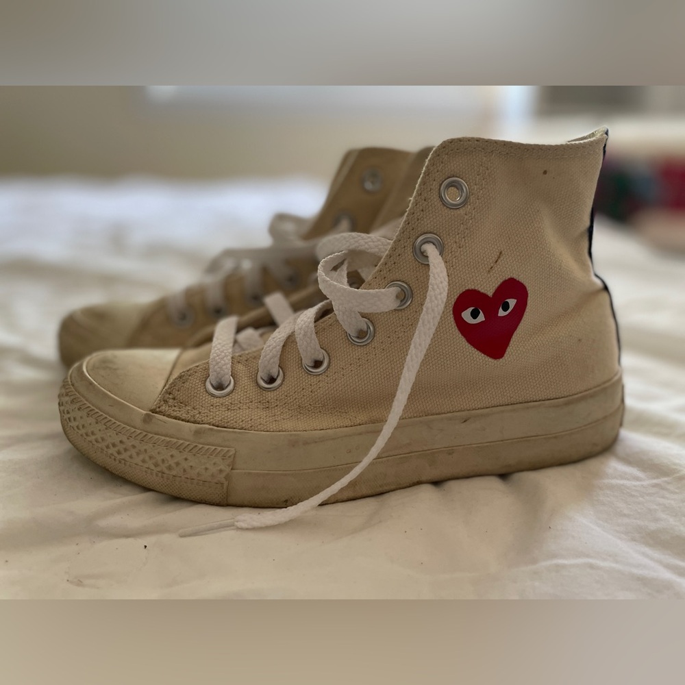 Comme des Garcons CDG PLAY Converse Chuck Taylor Hi OG Small Heart SZ 6 Women’s - Picture 5 of 7